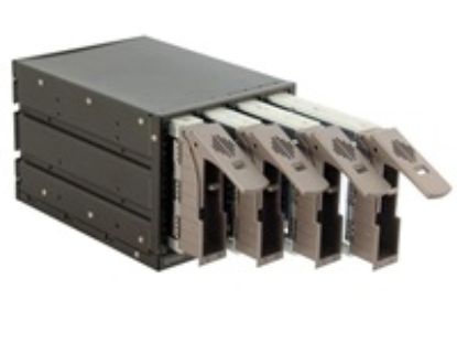 Obrázek CHIEFTEC interní box 3x 5, 25" pro 4x SAS/ SATA HDD, černý, hot- swap, ALU