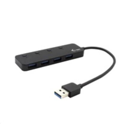 Obrázek i- tec USB 3.0 nabíjecí HUB 4port s individuálními vypínači