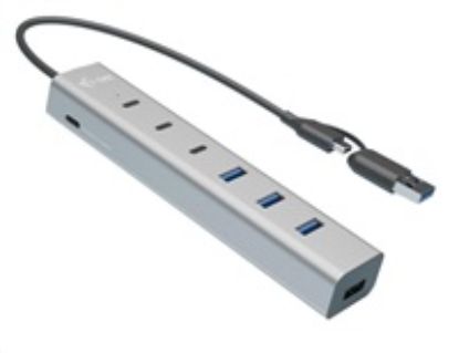 Obrázek i- tec USB- C/ USB- A Charging Metal HUB 7 Port (3x USB- C, 4x USB- A)