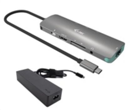 Obrázek i- tec USB- C Metal Nano Docking Station 4K HDMI LAN with Power Delivery 100 W + Charger 100 W