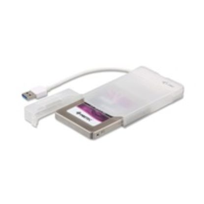 Obrázek i- tec USB 3.0 MySafe Easy, rámeček na externí pevný disk 6.4 cm / 2.5" pro SATA I/ II/ III HDD SSD, bílý