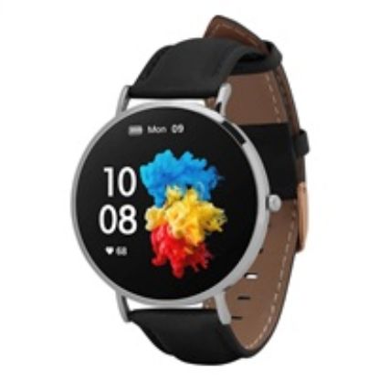 Obrázek Garett Smartwatch Verona stříbrná, černý řemínek