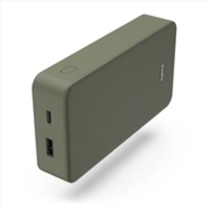 Obrázek Hama Colour 20, powerbanka 20000 mAh, 3 A, výstup: USB- C, USB- A, zelená