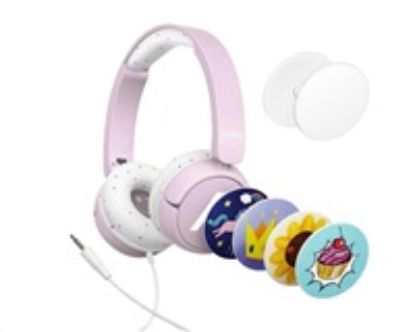 Obrázek LAMAX SoundKid1 - náhlavní sluchátka - růžová