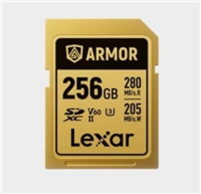 Obrázek Lexar SDXC ARMOR Gold UHS- II U3, Stainless Steel, IP68 R280/ W210 (V60) 256 GB