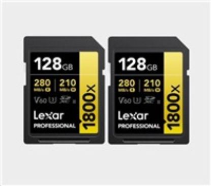 Obrázek Lexar SDXC Pro 1800x U3 UHS- II R280/ W210 (V60) 128 GB - 2pack