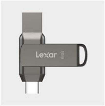 Obrázek Lexar JumpDrive Dual Drive D400 Type- C/ Type- C & Type- A, up to 130MB/ s read (USB 3.1) 64 GB
