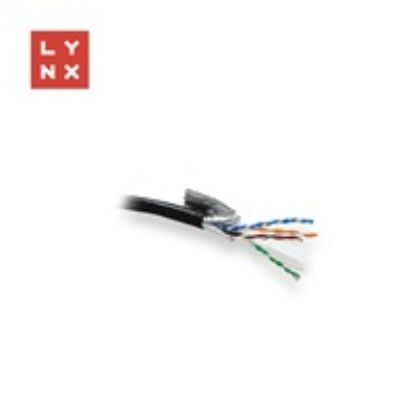Obrázek LYNX FTP kabel Cat6, PE (Fca), celoměděný, venkovní, černý, cívka 305m