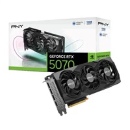 Obrázek PNY VGA Nvidia GeForce RTX 5070 12 GB Triple Fan, RTX 5070, 12 GB GDDR7, 3xDP, 1xHDMI