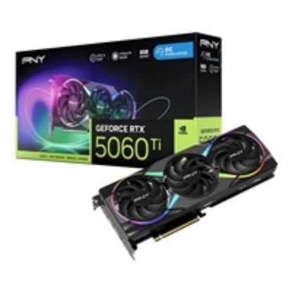 Obrázek PNY VGA Nvidia GeForce RTX 5060 Ti 8 GB ARGB Triple Fan OC, RTX 5060 Ti OC, 8 GB GDDR7, 3xDP, 1xHDMI