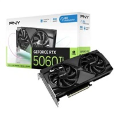 Obrázek PNY VGA Nvidia GeForce RTX 5060 Ti 8 GB Dual Fan OC, RTX 5060 Ti OC, 8 GB GDDR7, 3xDP, 1xHDMI