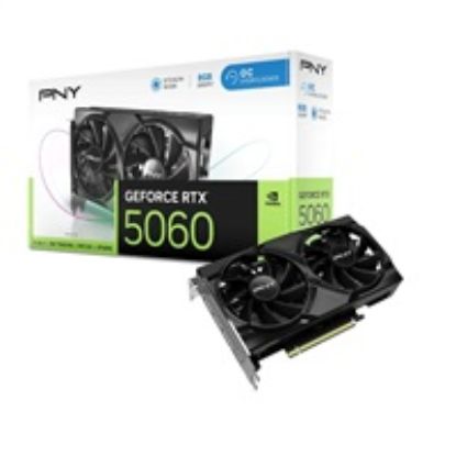 Obrázek PNY VGA Nvidia GeForce RTX 5060 8 GB Dual Fan OC, RTX 5060 OC, 8 GB GDDR7, 3xDP, 1xHDMI