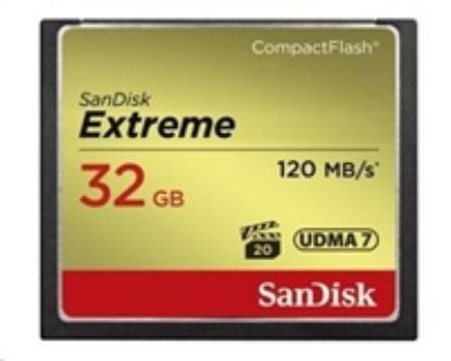 Obrázek SanDisk Compact Flash 32 GB Extreme (R: 120/ W: 85 MB/ s) UDMA7