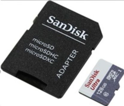 Obrázek SanDisk MicroSDXC karta 128 GB Ultra (80MB/ s, Class 10 - Tablet Packaging, Android) + adaptér