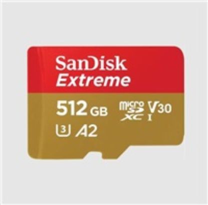 Obrázek SanDisk micro SDXC karta 512 GB Extreme (190 MB/ s Class 10, UHS- I U3 V30) + adaptér