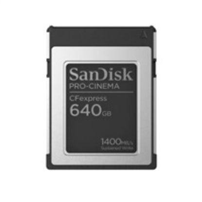 Obrázek SanDisk CFexpress karta 640 GB PRO- CINEMA Typ B (R: 1700/ W: 1500 MB/ s)