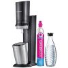 Obrázek SodaStream Crystal 3.0 výrobník sody, 0, 6l skleněná karafa, bombička s CO2, černý