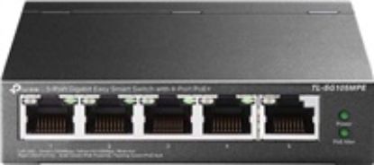 Obrázek TP- Link Easy Smart switch TL- SG105MPE (5xGbE, 4xPoE+, 120 W, fanless)