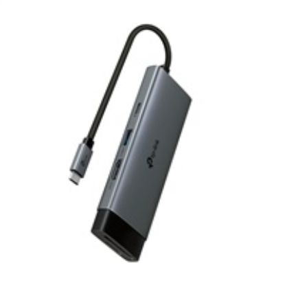 Obrázek TP- Link UH7021C USB- C hub 7v1 (3x USB3.2Gen1, 1xUSB- C3.2Gen1, 1xHDMI, 1xSD, 1xmicroSD, PD 100 W)
