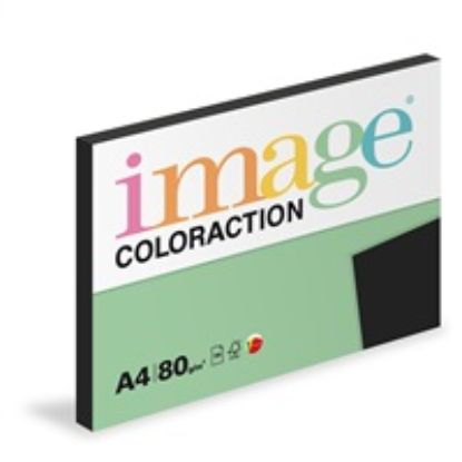 Obrázek Antalis Papír Image Coloraction Black - sytá černá - papír pro výtvarné potřeby A4 (80g/ 100ks)