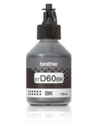 Obrázek BROTHER INK BT-D60BK black pro T4xx, T5xx, T7xx, T9xx cca 6000 stránek, bezpigmentový - INKTANK