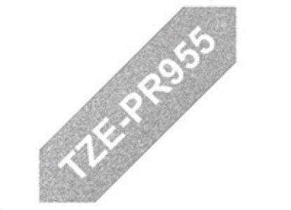 Obrázek BROTHER TZe- PR955- kazeta TZ šířky 24mm, laminovaná TZe- PR955 PREMIUM SILVER / stříbrná páska / bílé písmo
