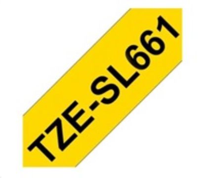 Obrázek BROTHER TZESL661 - kazeta TZ šířky 36mm, lamino TZE- SL661, žlutá/ černé písmo