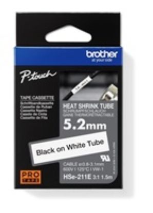 Obrázek BROTHER smršťovací bužírka - HSE- 211E bílá pro E300VP H300 H500 E550 P700 P750 D800 P900 P950 - 5, 2mm / o…