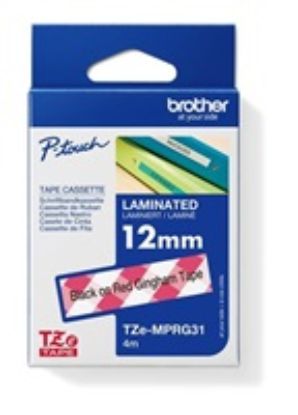 Obrázek BROTHER Originální Brother TZe- MPRG31 - se vzorem červených kachliček, šířka 12 mm