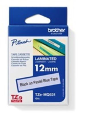 Obrázek BROTHER Originální kazeta s páskou Brother TZe- MQ531 - černá na pastelově modré, 12 mm