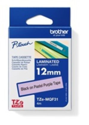 Obrázek BROTHER Originální Brother TZe-MQF31 páska černá na pastelově fialové - 12mm