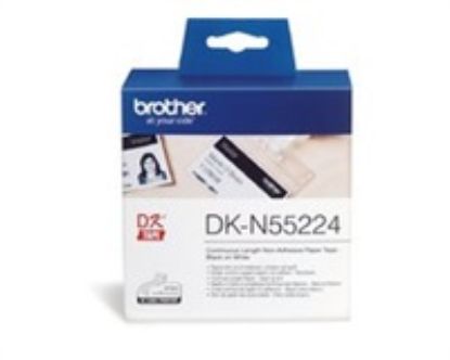 Obrázek BROTHER DK- N55224 bílá papírová role nelepící s vyšší gramáží (54mm)