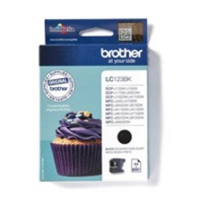 Obrázek BROTHER INK LC-123BK, černý inkoust (až 600 stran)