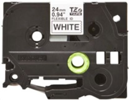 Obrázek BROTHER TZEFX251 - kazeta TZ šířky 24mm, flexibilní páskou TZE- FX251, bílá/ černé písmo