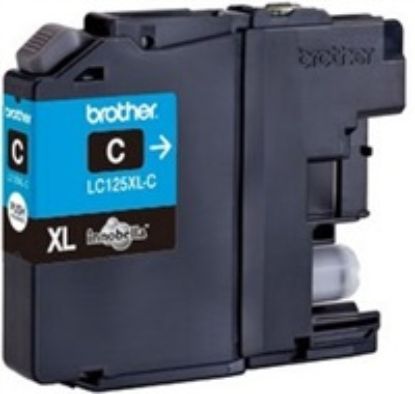 Obrázek BROTHER INK LC- 125XLC, azurový inkoust - DCP- J4110DW, MFC- J4410DW, MFC- J4510DW, MFC- J4610DW, MFC- J4710DW, MFC…