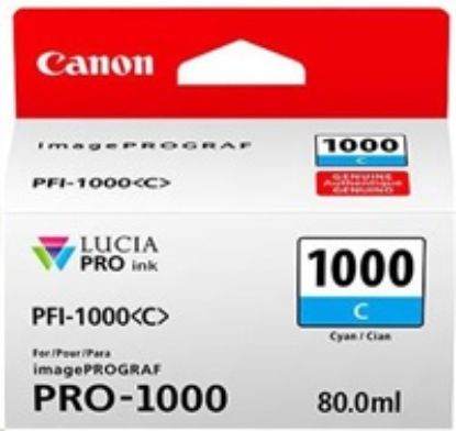 Obrázek Canon CARTRIDGE PFI- 1000C azurová pro ImagePROGRAF PRO- 1000 (675 str.)