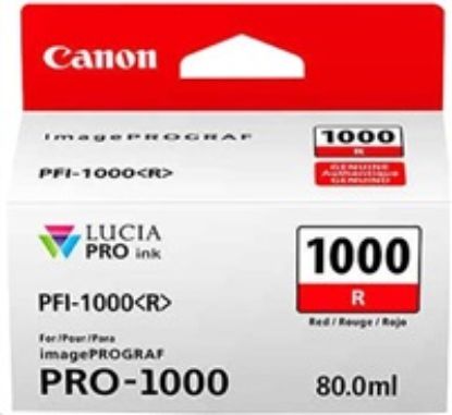 Obrázek Canon CARTRIDGE PFI- 1000R červená pro ImagePROGRAF PRO- 1000 (935 str.)