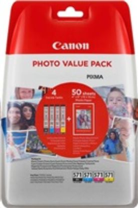 Obrázek CANON CARTRIDGE CLI- 571 C/ M/ Y/ BK MULTI- PACK pro PIXMA MG575x, MG685x, MG775x, TS505x, TS605x, TS805x, TS905x…