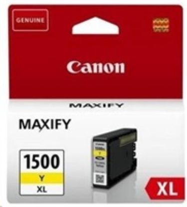 Obrázek Canon CARTRIDGE PGI- 1500XL Y žlutá pro Maxify MB2050, MB2150, MB2350, MB2750 a MB2755 (780 str.)