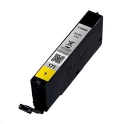 Obrázek CANON CARTRIDGE CLI- 571 Y žlutá pro PIXMA MG575x, MG685x, MG775x, TS505x, TS605x, TS805x (323 str.)