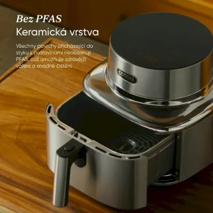 Obrázek Cosori Iconic Single chytrá horkovzdušná fritéza 6, 2 L nerez