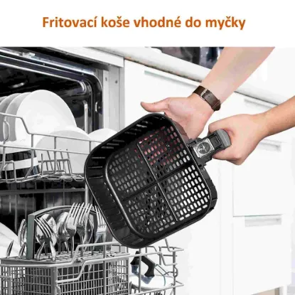 Obrázek Cosori CP158- AF PREMIUM – 5.5L horkovzdušná fritéza + 5x špíz a gril. rošt, red