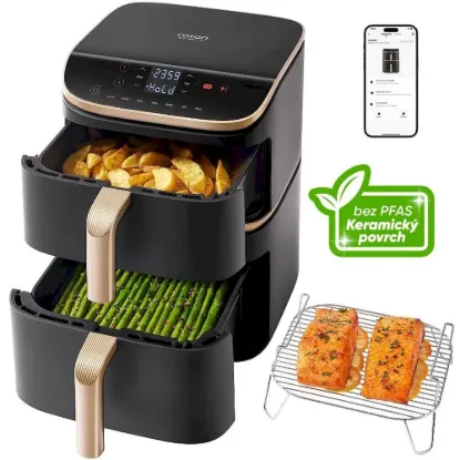 Obrázek Cosori Turbo Tower Pro chytrá horkovzdušná fritéza 10, 8l černá