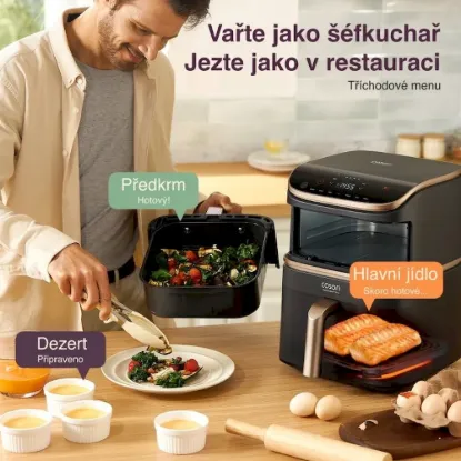 Obrázek Cosori Turbo Tower Pro chytrá horkovzdušná fritéza 10, 8l černá