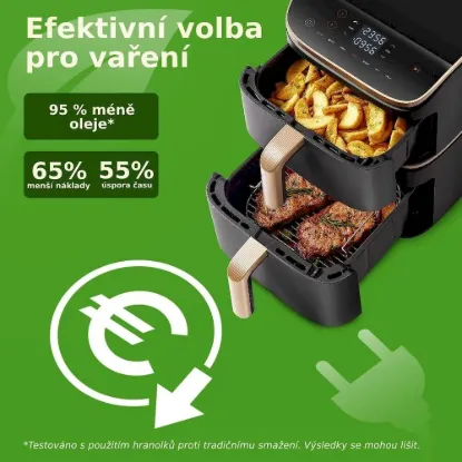 Obrázek Cosori Turbo Tower Pro chytrá horkovzdušná fritéza 10, 8l černá