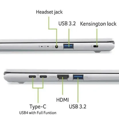 Obrázek ACER NTB Aspire Go 16 (AG16- 71P- 75ZZ), Core 7 150U, 16" WUXGA, 32 GB, 1 TB SSD, Intel, W11 Home, Pure Silver
