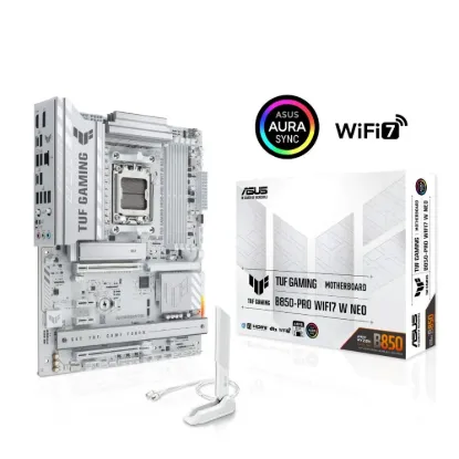 Obrázek ASUS MB Sc AM5 TUF GAMING B850- PRO WIFI7 W NEO, AMD B850, 4xDDR5, 1xHDMI, 1xDP