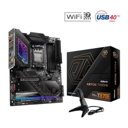 Obrázek ASRock MB Sc AM5 X870E TAICHI, AMD X870, 4xDDR5, 1xHDMI, 2xUSB4, WI- FI