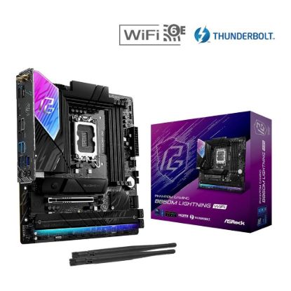 Obrázek ASRock MB Sc LGA1851 B860M Lightning WiFi, Intel B860, 4xDDR5, 1xThunderbolt, 1xDP, 1xHDMI, WiFi, mATX