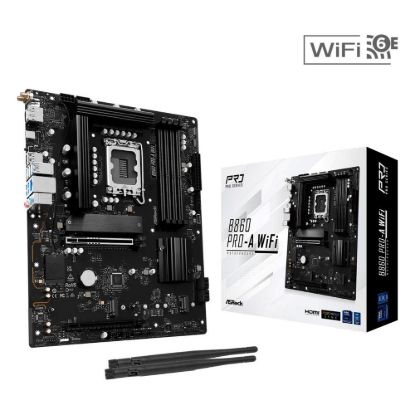 Obrázek ASRock MB Sc LGA1851 B860 Pro- A WiFi, Intel B860, 4xDDR5, 1xDP, 1xHDMI, WiFi, ATX